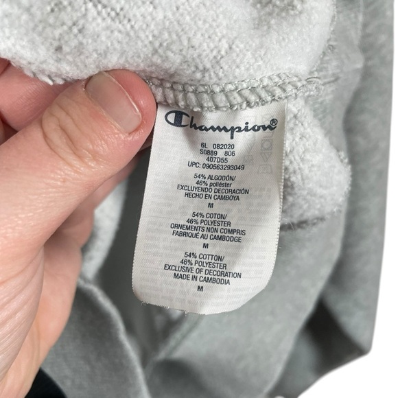 Champion Men’s Powerblend Fleece Hoodie in Grey Size M - Picture 7 of 9